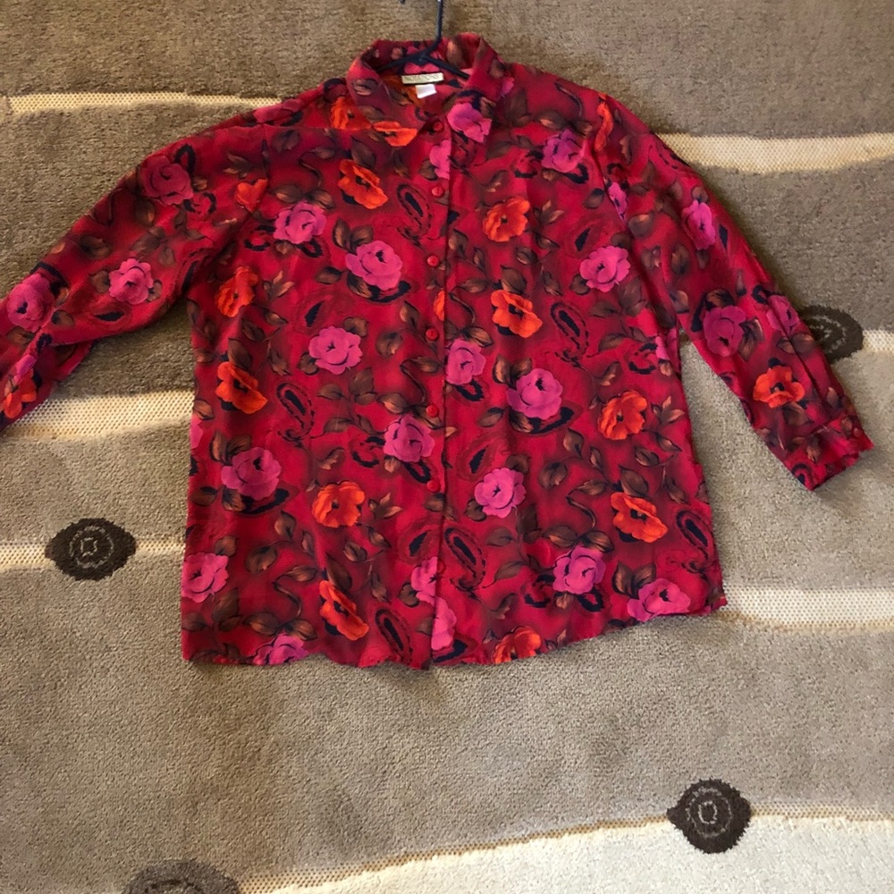 Sheer button up Blouse